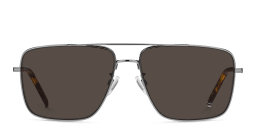 Shop Tommy Hilfiger Logo Rectangle Sunglasses in Silver online.