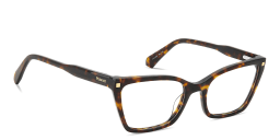 Shop Polaroid Logo Cat-Eye Eyeglasses in Havana online.