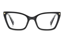 Shop Polaroid Logo Cat-Eye Eyeglasses in Black online.
