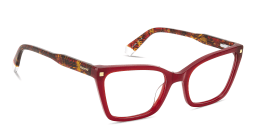 Shop Polaroid Logo Cat-Eye Eyeglasses in Red online.