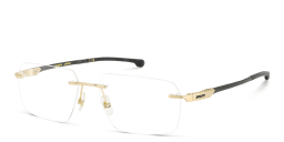 Shop Carrera Ducati Carduc Rimless Rectangle Eyeglasses in Gold online.