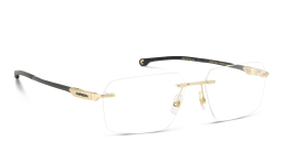 Shop Carrera Ducati Carduc Rimless Rectangle Eyeglasses in Gold online.