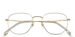Shop Carrera Logo Irregular Eyeglasses in Gold online.