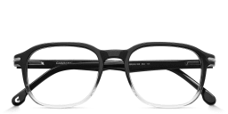 Shop Carrera Logo Square Eyeglasses in Black online.