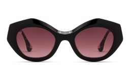 Shop Woodys Gisele Butterfly Sunglasses in Black online.