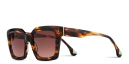 Shop Woodys Yuli Square Sunglasses in Havana online.
