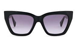 Shop ALL SAINTS Logo Cat-Eye Sunglasses in Black/Gradient Grey online.