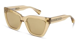 Shop ALL SAINTS Logo Cat-Eye Sunglasses in Transparent Beige online.