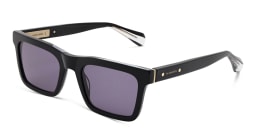 Shop ALL SAINTS Logo Rectangle Sunglasses in Black online.