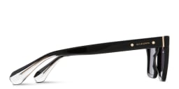 Shop ALL SAINTS Logo Rectangle Sunglasses in Black online.