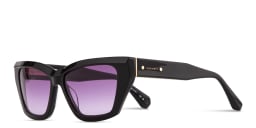 Shop ALL SAINTS Logo Cat-Eye Sunglasses in Black online.