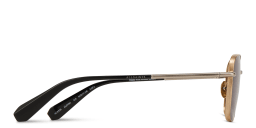 Shop ALL SAINTS Logo Square Sunglasses in Gold online.