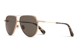 Shop ALL SAINTS Logo Aviator Sunglasses in Gold online.
