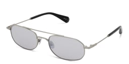Shop ALL SAINTS Logo Oval Sunglasses in Silver online.