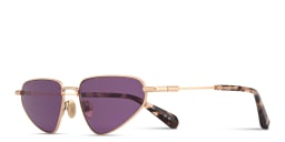 Shop ALL SAINTS Logo Cat-Eye Sunglasses in Gold online.
