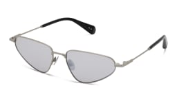 Shop ALL SAINTS Logo Cat-Eye Sunglasses in Silver online.