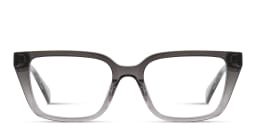 Shop ALL SAINTS Logo Cat-Eye Eyeglasses in Transparent Grey online.