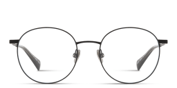 Shop ALL SAINTS Logo Round Eyeglasses in Black online.