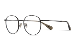 Shop ALL SAINTS Logo Round Eyeglasses in Black online.
