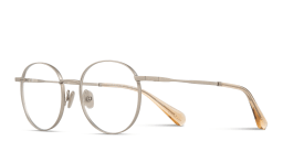 Shop ALL SAINTS Logo Round Eyeglasses in Silver online.
