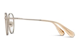 Shop ALL SAINTS Logo Round Eyeglasses in Silver online.