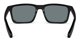 Shop Emporio Armani Logo Rectangle Sunglasses in Matte Black online.