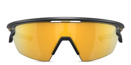 Shop Oakley Sphaera Unisex Half-Rim Mask Sunglasses in Black/Prizm 24K online.