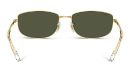 Shop Ray-Ban Logo-Engraved Unisex Irregular Sunglasses in Gold online.