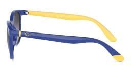 Shop Ray-Ban Junior Kids Logo Square Sunglasses in Blue online.