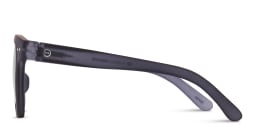 Shop Izipizi Logo Unisex Square Sunglasses in Transparent Indigo online.
