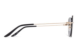 Shop TRICE Rimless Cat-Eye Sunglasses in Gold online.