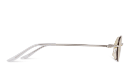 Shop TRICE Rimless Oval Sunglasses in Silver online.