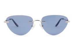 Shop TRICE Rimless Cat-Eye Sunglasses in Silver online.