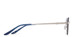 Shop TRICE Rimless Cat-Eye Sunglasses in Silver online.