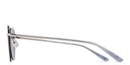 Shop TRICE Rimless Aviator Sunglasses in Silver online.