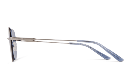 Shop TRICE Rimless Round Sunglasses in Silver online.