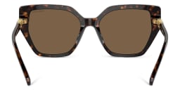 Shop Swarovski Crystal Irregular Sunglasses in Havana online.