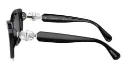 Shop Swarovski Crystal-Embellished Cat-Eye Sunglasses in Black online.