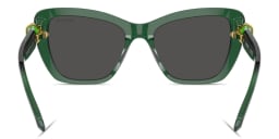 Shop Swarovski Crystal-Embellished Cat-Eye Sunglasses in Green online.