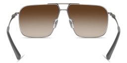 Shop Armani Exchange A|X Logo Pilot Sunglasses in Gunmetal online.