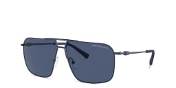 Shop Armani Exchange A|X Logo Pilot Sunglasses in Blue online.