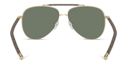 Shop Michael Kors Portugal Aviator Sunglasses in Gold online.