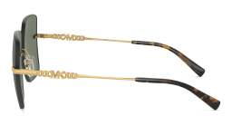 Shop Michael Kors Québec Oversized Rimless Square Sunglasses in Gold online.