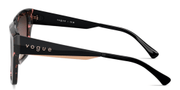 Shop Vogue Eyewear Logo Lettering Oversized Square Sunglasses in Red online.