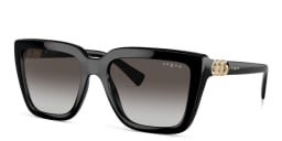 Shop Vogue Eyewear Rhinestone-Embellished Butterfly Sunglasses in Black online.
