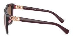 Shop Vogue Eyewear Rhinestone-Embellished Butterfly Sunglasses in Red online.