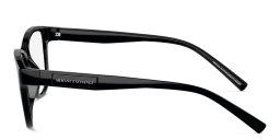 Shop Armani Exchange Logo-Print Cat-Eye Eyeglasses in Black online.