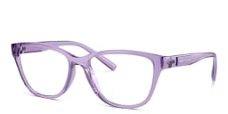 Shop Armani Exchange Logo Cat-Eye Eyeglasses in Purple online.