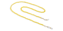 Shop Unchained Society White Beads Unisex Glasses Chain in Yellow online.