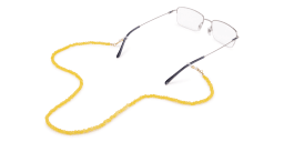 Shop Unchained Society Yellow Beads Unisex Glasses Chain online.